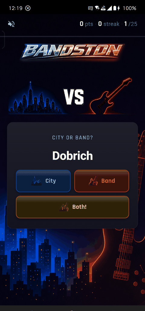 A name is shown, three answer choices below it